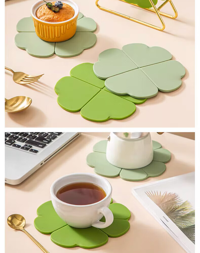 Maomiyoupin Silicone Heat-Resistant Mat, Placemat, Casserole Pad, Coaster, Bowl Mat, Plate Mat, Heat-Resistant Table Mat for Home Use, High-Temperature Resistant, Anti-Scalding Pad 7