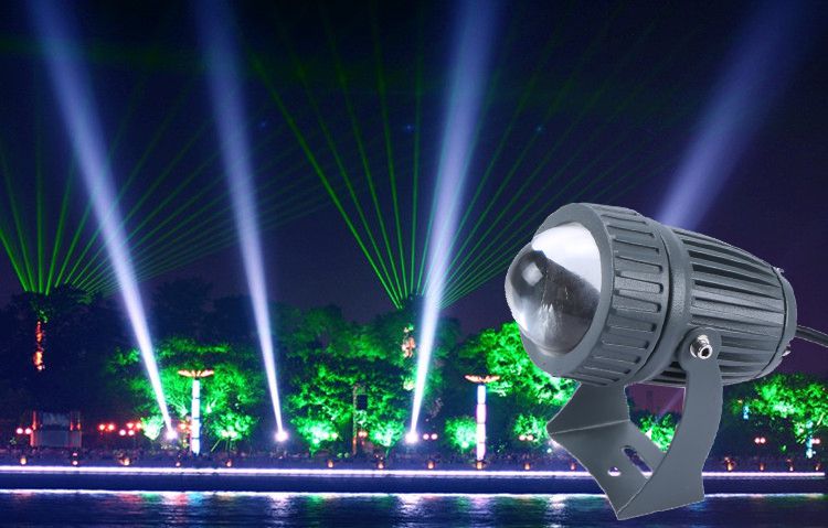 欧普侍一束光聚光射灯led户外防水远程七彩投光灯室外酒店别墅酒吧照