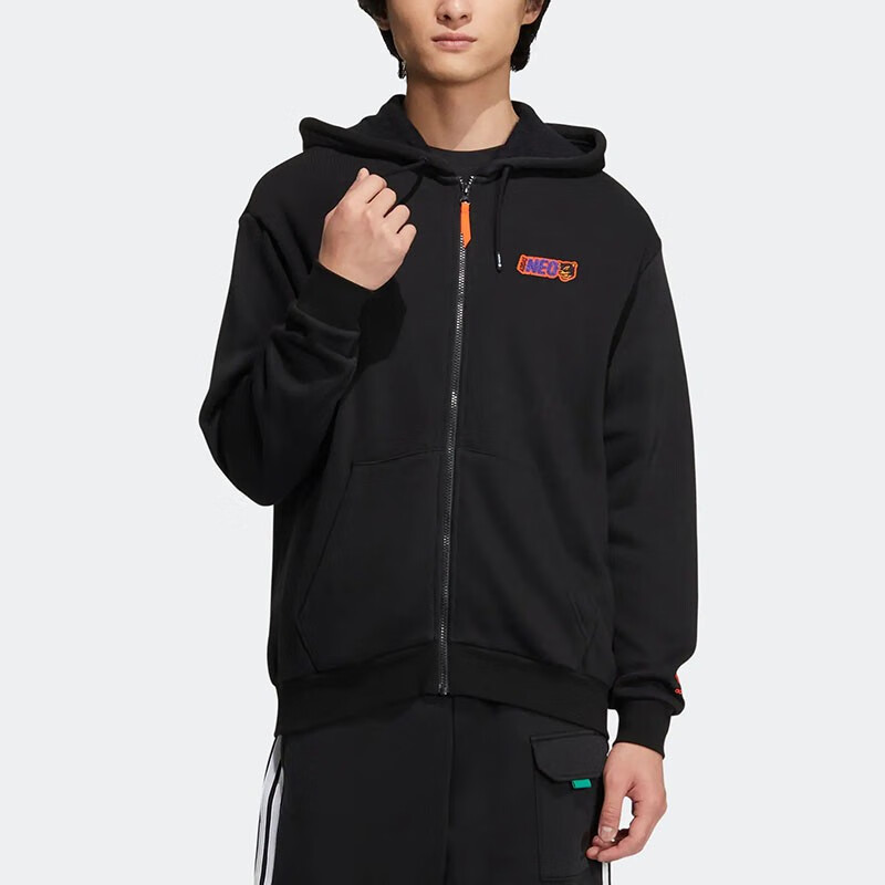 阿迪达斯(adidas) neo男装外套春季新款舒适休闲速干防风运动夹克 fm