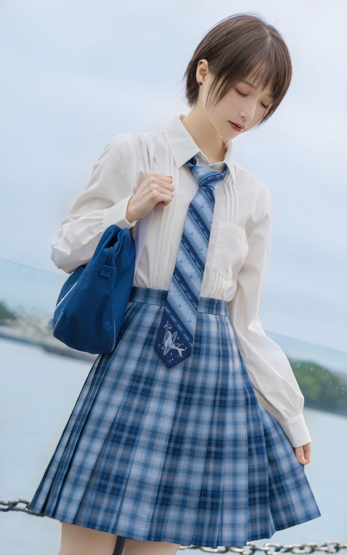 冬天少女jk制服正品全套冬季校园风jk制服套装长袖衬衫格裙百褶裙子