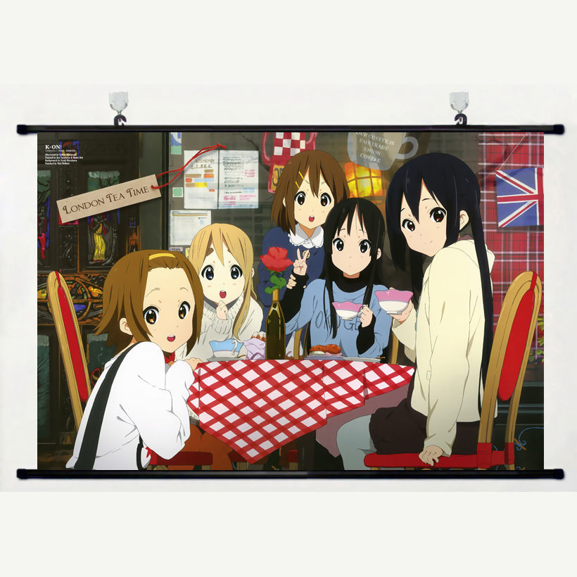 轻音少女动漫周边海报挂画墙纸壁纸k-on平泽唯秋山澪中野梓动漫京阿尼