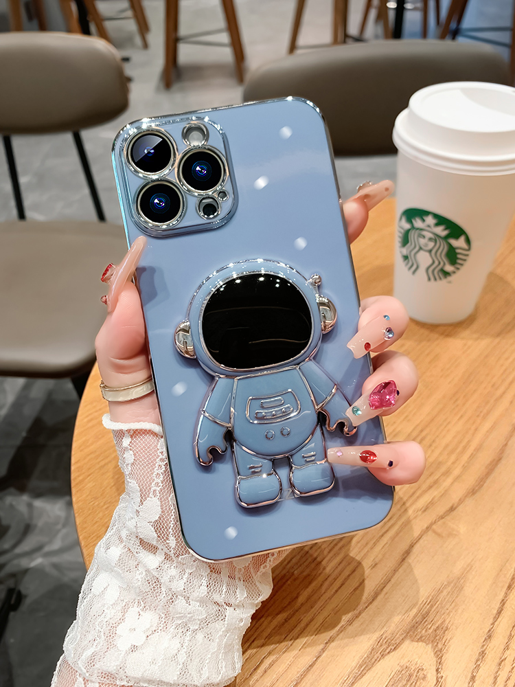 yngfn 电镀宇航员带支架适用华为nova5手机壳5ipro保护套nove5pro软