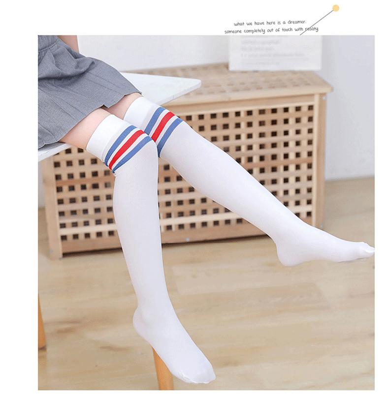 儿童长筒袜女童夏季薄款312岁小女孩表演出舞蹈袜子中小童透气过膝