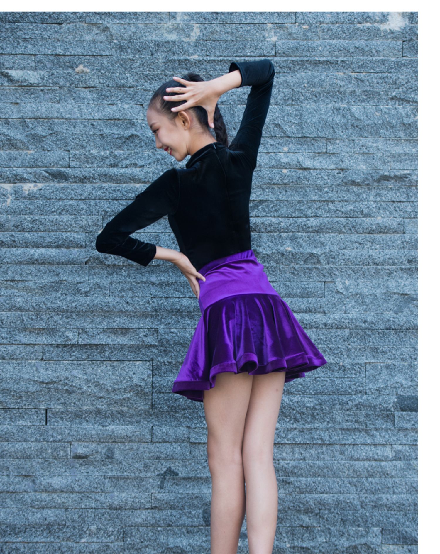 乐雅池拉丁练功服儿童舞蹈服秋冬拉丁舞裙女孩长袖2019新款红色120