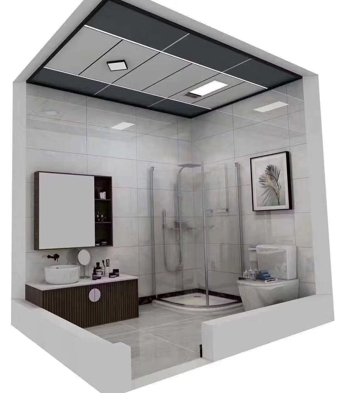 1350*450全屋顶铝大板集成吊顶二顶客厅卧室铝大扣板 450x1350巴布拉