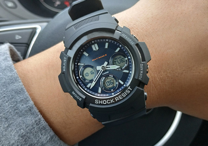 代用卡西欧4778aw-591/590/5230awg-m100/101系列树脂硅胶手表带凸口