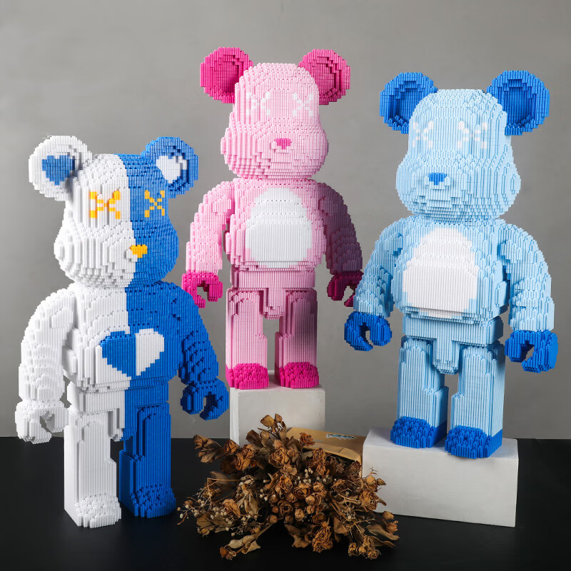 乐高暴力熊积木3d立体拼图玩具微小颗粒拼装女生男孩系列生日礼物