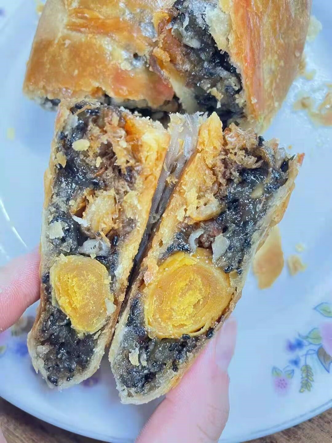 广东陆丰特产正宗博美虾饼双黄鲜虾咸饼潮汕月饼美食特色盒装包装 纯