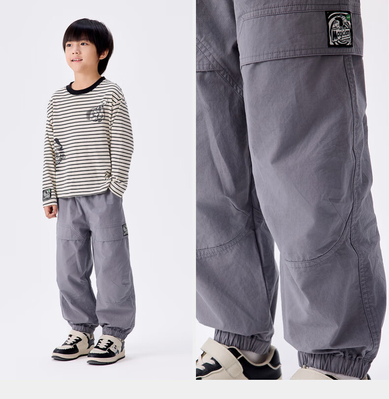 M.Latin Children's Clothing, Spring 2025 New Style, Boys' Preppy American Workwear Patchwork Woven Denim Jeans 17