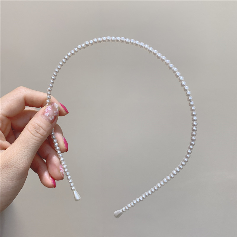 siccsaee 甜美优雅气质发卡发箍女百搭发带韩国网红外出珍珠头饰压发