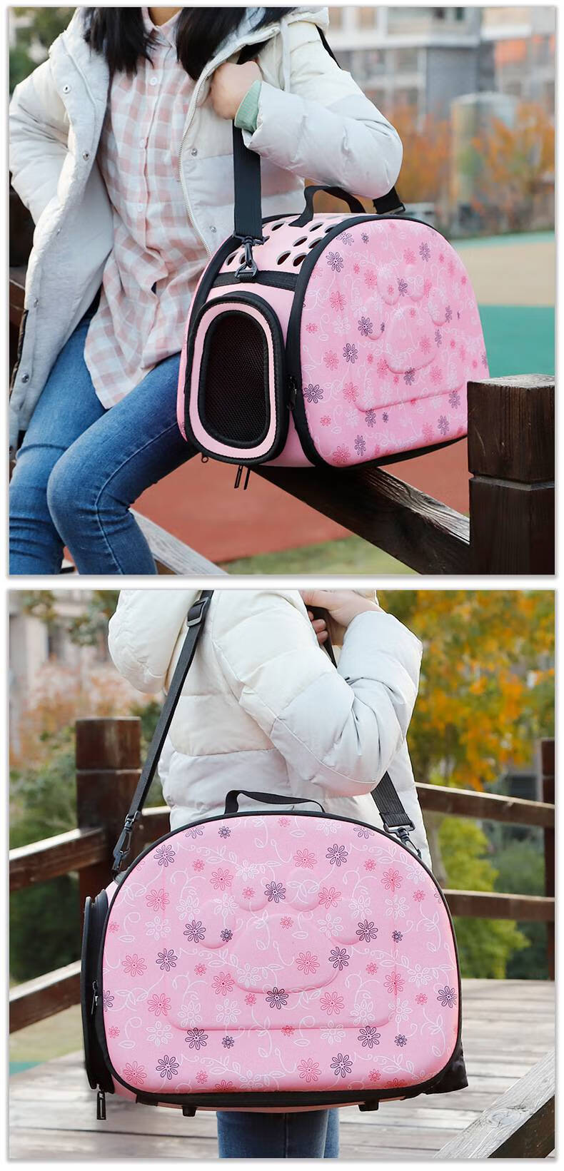 跨境便携小型犬拎包eva小宠外出背包 航空宠物狗窝手提旅游宠物包