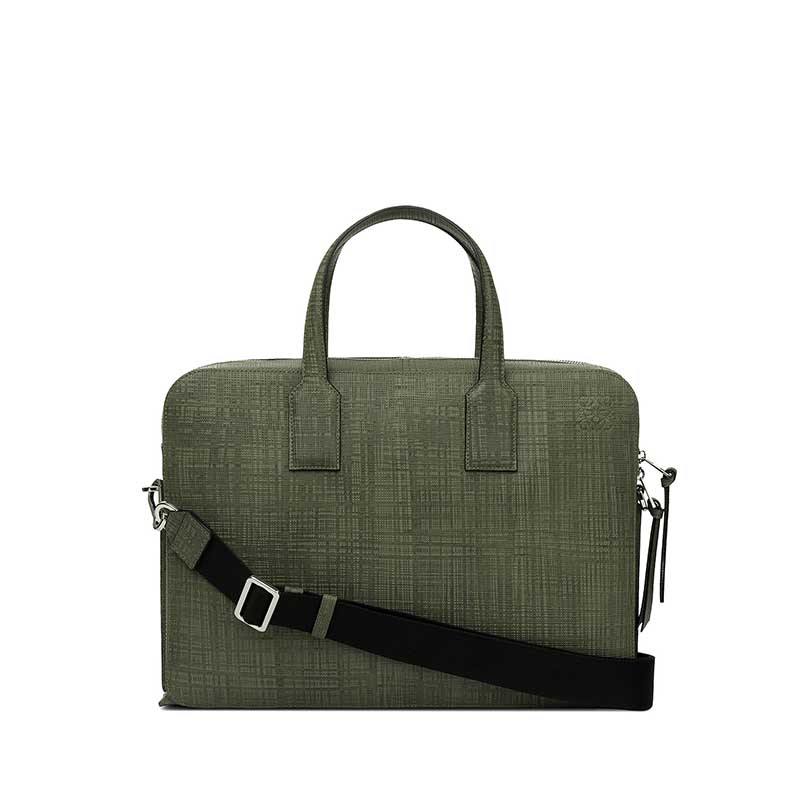 loewe罗意威男士goya小牛皮单肩手提公文包33762p57黑色预售