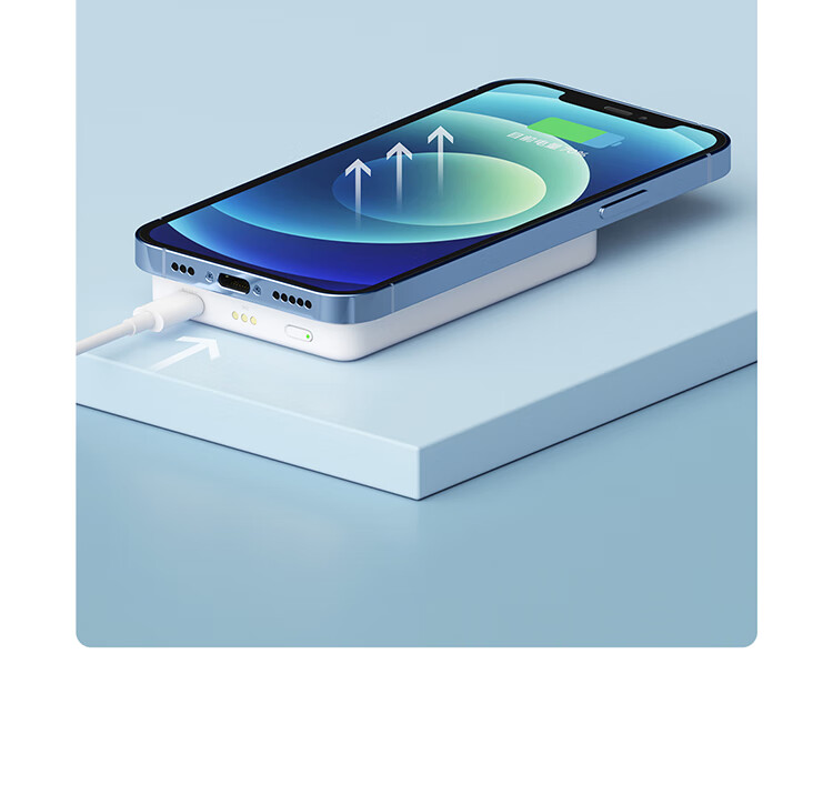 小米5000毫安磁吸无线充电宝iphone12/13专用magesafe20w便携快充