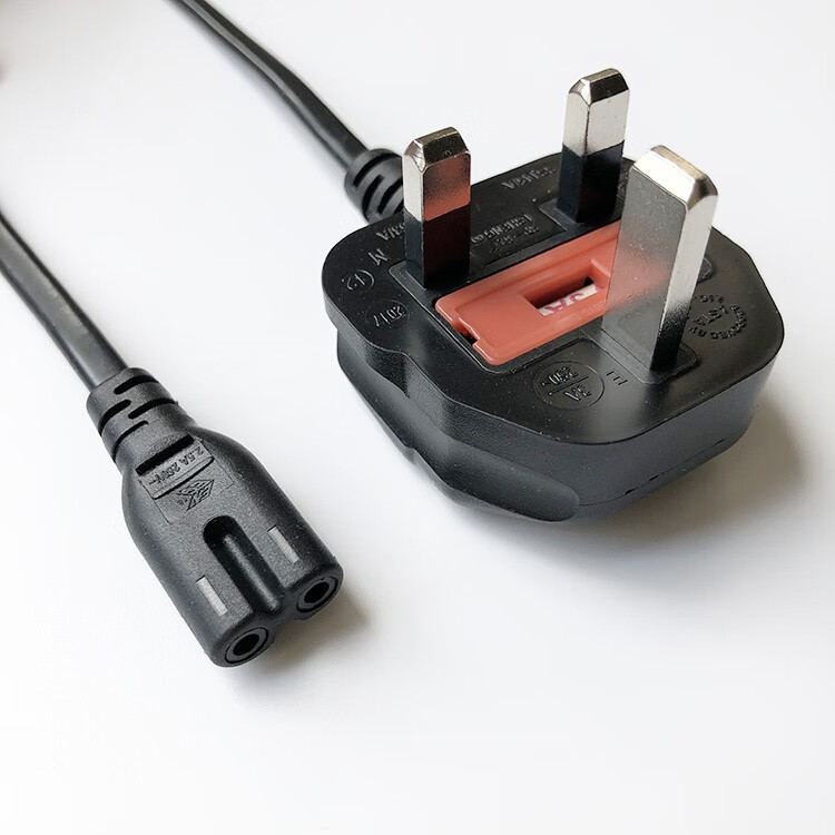 原装英规英标港版两孔8字电源线加长新加坡适用电视音响打印机ps5