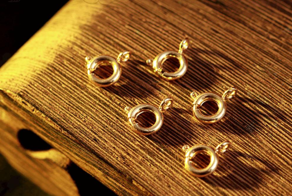 沙金项链扣子接头弹簧扣项链防开搭扣连接扣子调节接头diy配件钻碎恋6