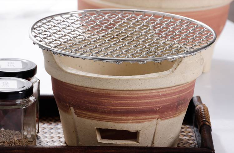 碳烤炉陶瓷 老式柴火泥炉炭炉土陶烧烤炉打边炉家用户外野外烤肉烤串