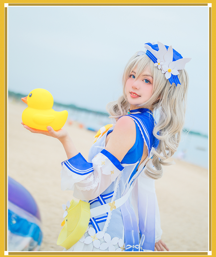 原神cos芭芭拉cosplay服装泳装夏日花火游戏动漫可爱女全套芭芭拉服装