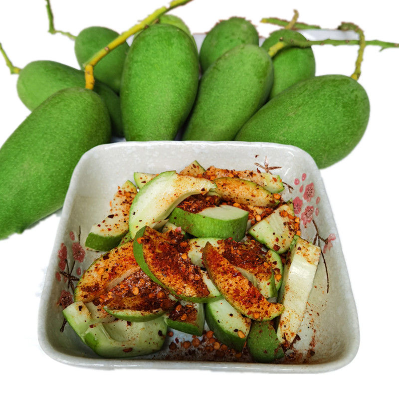 5斤酸芒果云南永德生芒果孕妇新鲜野青芒5斤纸箱包装芒果会软