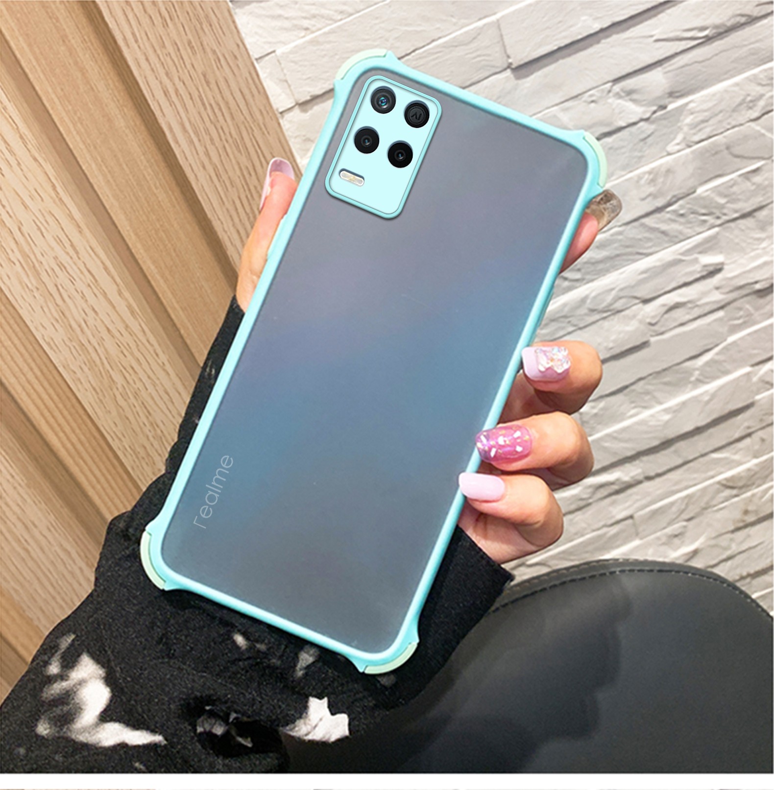 零笙realmeq3手机壳四角防摔oppo真我q3i保护套软硅胶q3pro磨砂透明