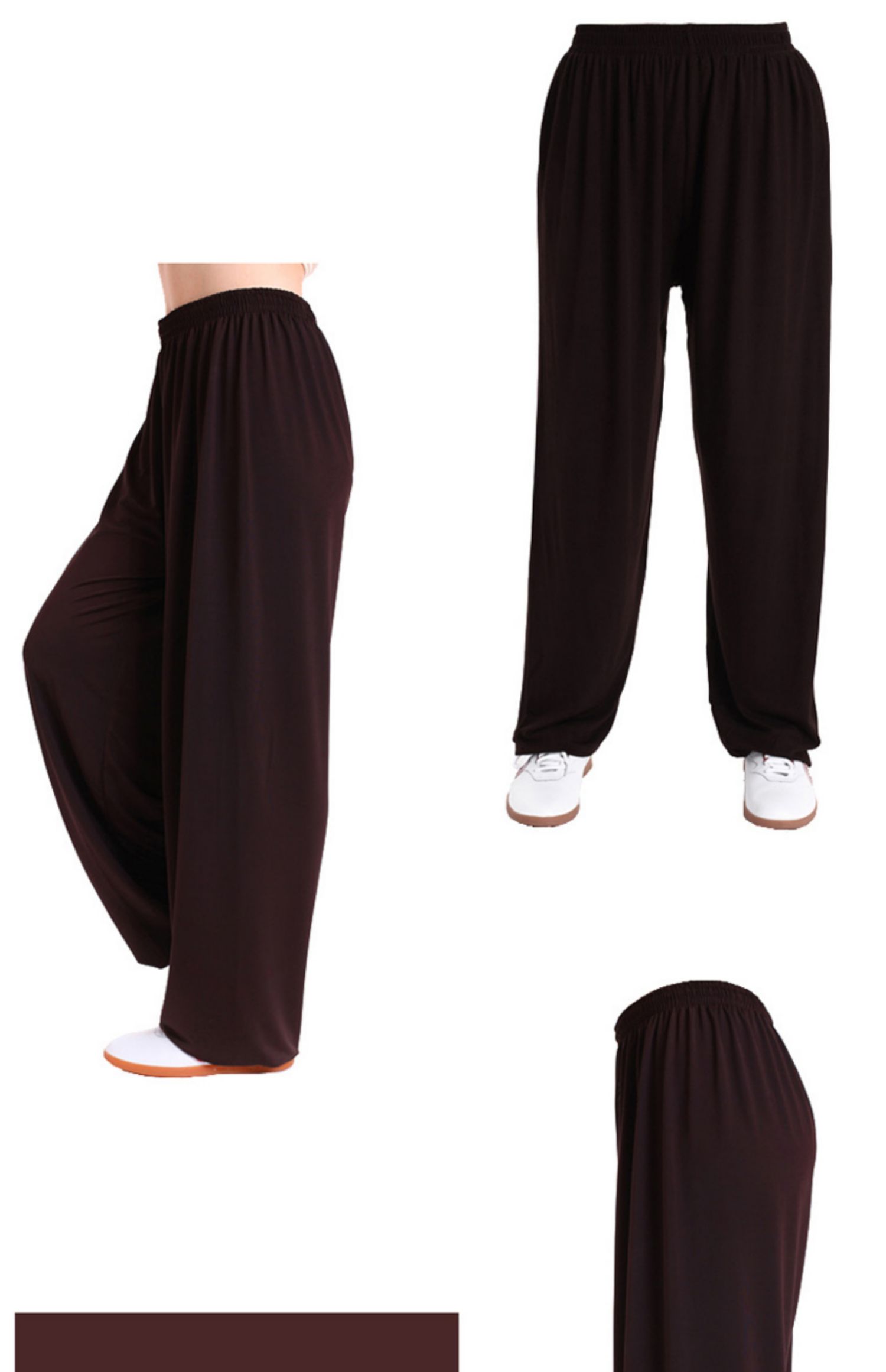 莫代尔太极裤武术练功裤男女灯笼裤瑜伽裤运动裤弹力太极服装长裤