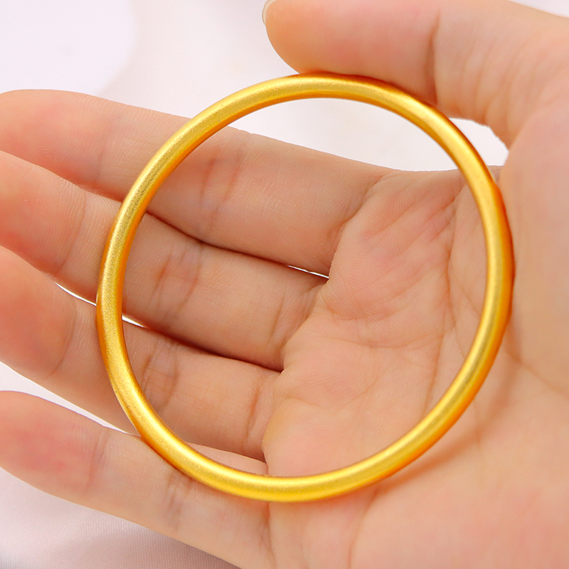 千福年手镯古法沙金传承女镀越南沙金镯子久首饰 5毫米传承手镯内径