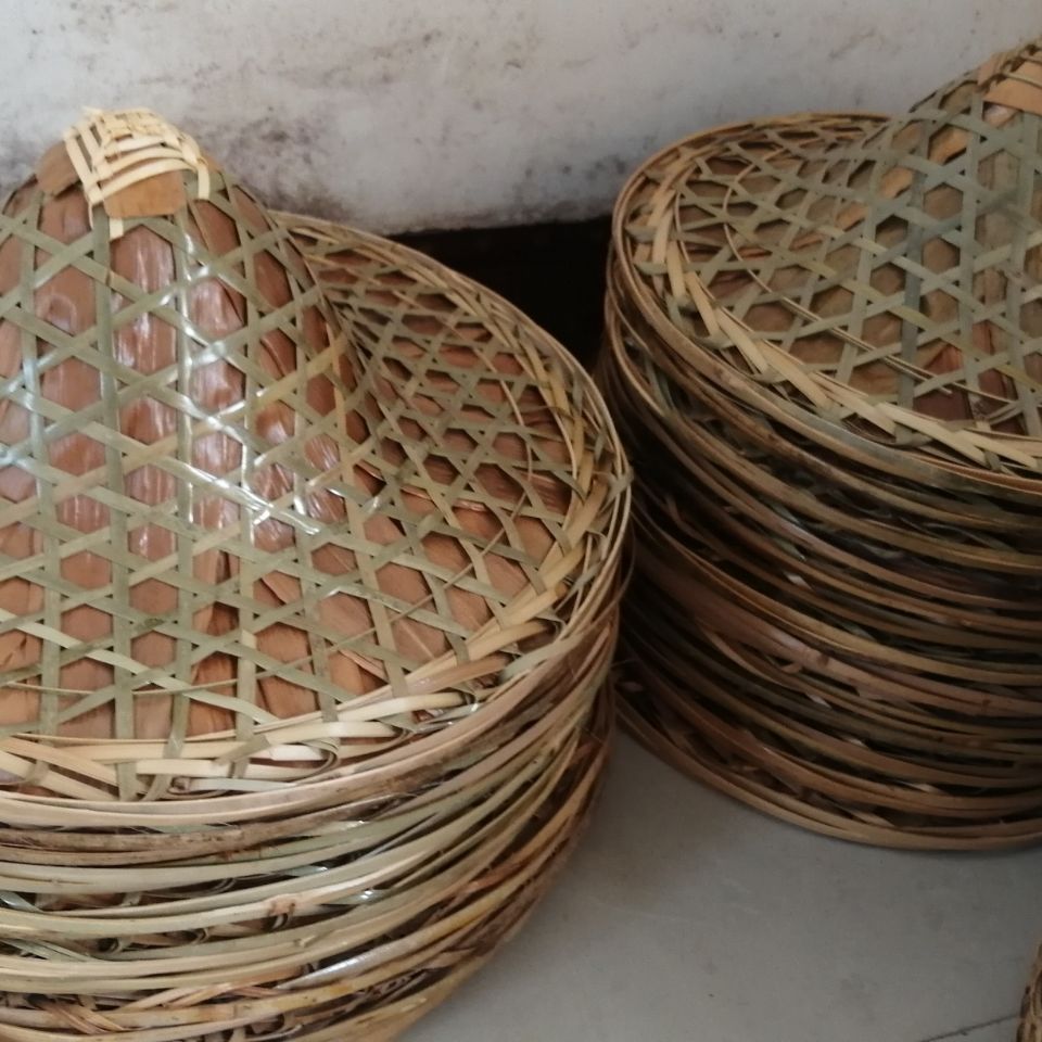 蚩云 斗笠帽尖顶斗笠帽儿童成人劳保雨晒清凉古装影视道具 36cm尖红