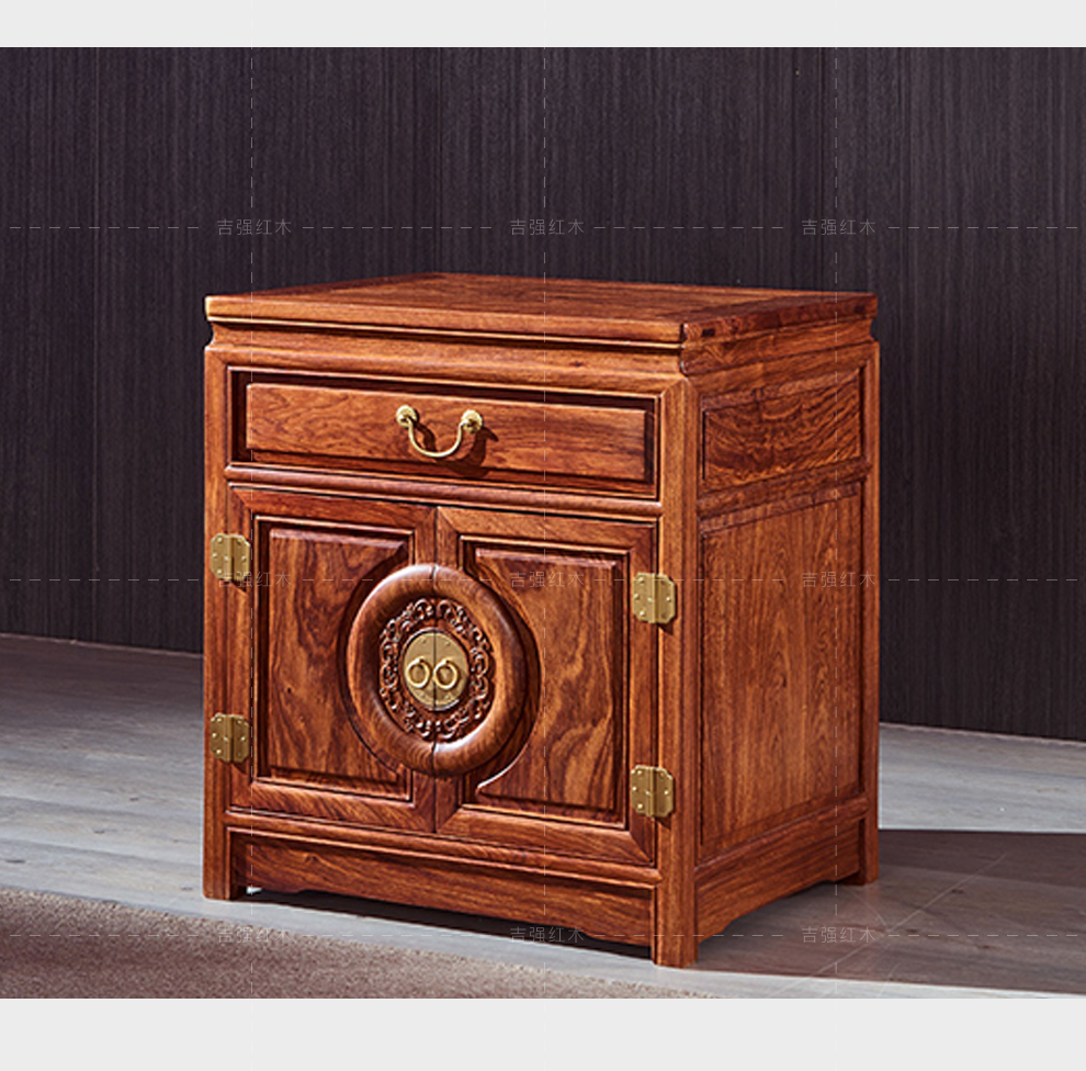 吉强红木家具非洲花梨学名刺猬紫檀实木电视柜三组合电视柜地柜客厅