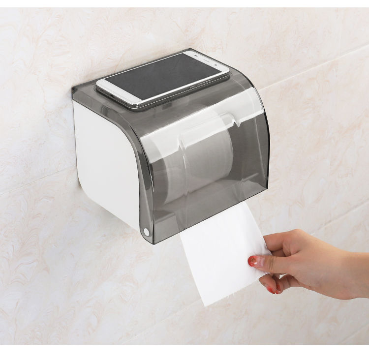 现货速发手纸盒卫生间厕所纸巾盒免打孔卷纸筒抽纸厕纸盒防水卫生纸