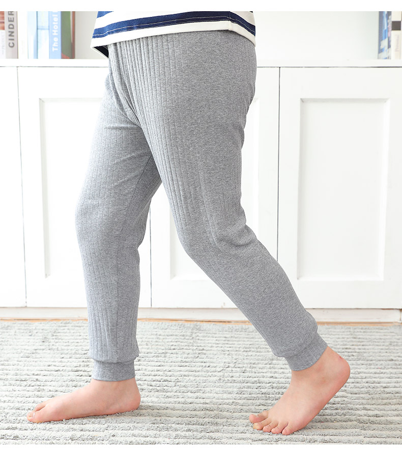 男童秋裤睡裤家居小猪托尼中大童男孩子胖童装男童加肥加大 竖条秋裤