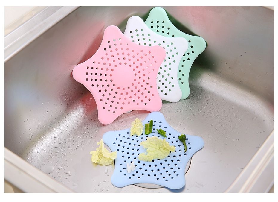 海星地漏吸盘厨房水池地漏垫防臭下水道防堵地漏盖浴室地漏垫 五角星