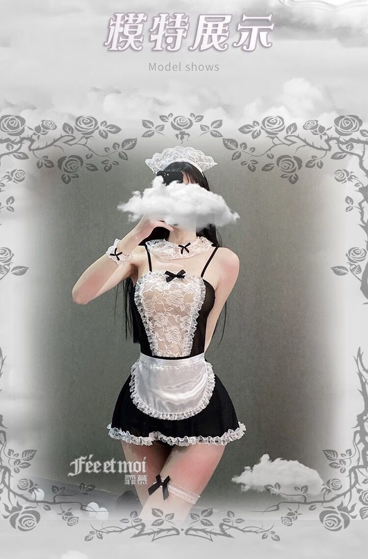 情趣内衣性感制服女仆诱惑开档免脱激情套装制服床上变态女仆白色网袜