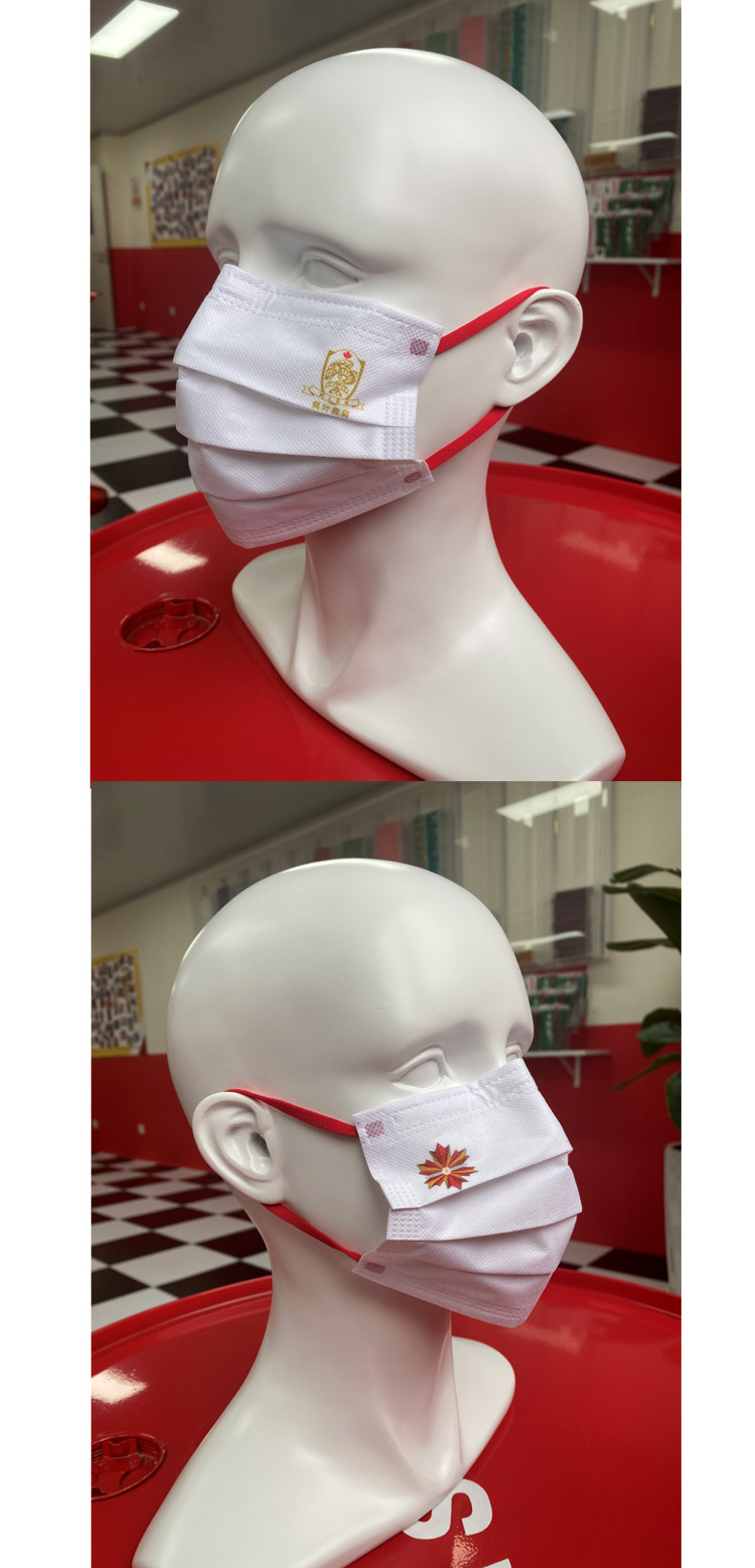 mask mic医用外科口罩枫叶教育定制口罩独立包装成人款三层防护 白色