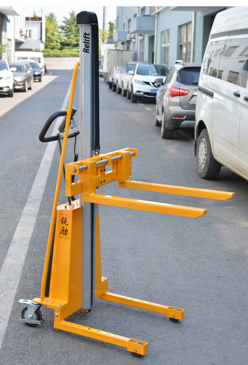 relift迷你型电动堆高车me100kg便携式轻型电动叉车升高车搬运车工位