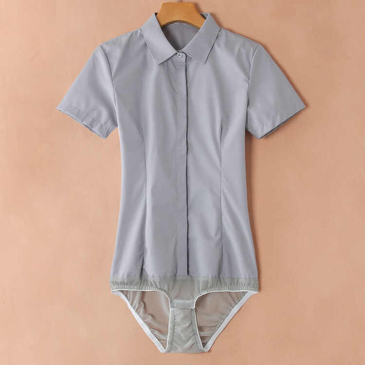 南极人品牌女士衬衫内裤高端职业连体衬衫女士连裆带内裤的白衬衣上衣