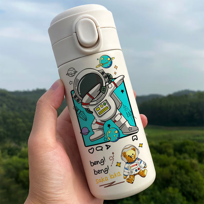 宇宙保温杯创意学生弹跳式真空杯子太空人i定制礼品礼物 bw5170宇航员