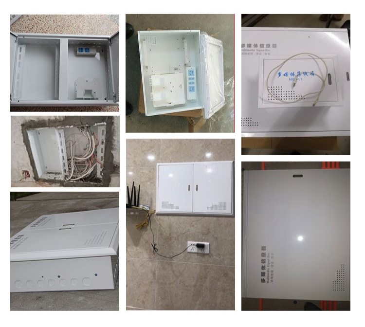 弱电箱家用明装 特大号加厚光纤多媒体信息箱暗装弱电布线箱400*600双