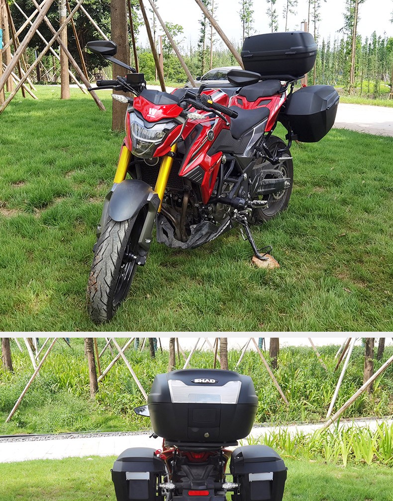 适用于豪爵dr300三箱后货架尾架尾箱支架dr300边箱快拆后备箱摩托车