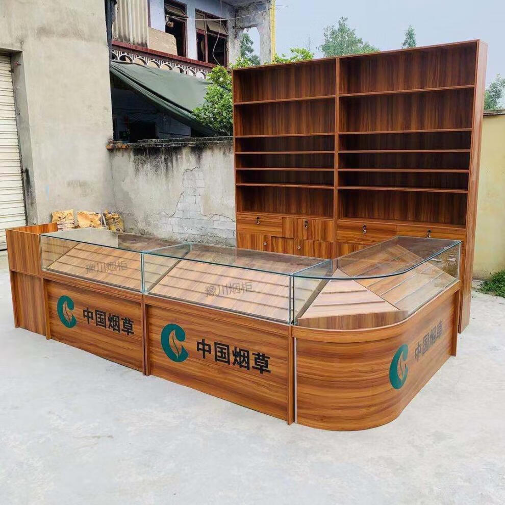 室外晾衣架伸缩式烟柜台便利店超市小型柜背柜玻璃展示柜移动烟酒柜