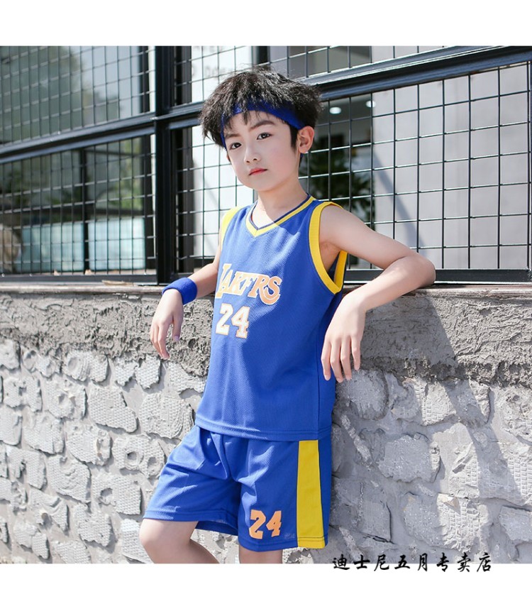 迪士尼儿童篮球服套装男童中大童小童少年无袖背心夏季轻薄透气速干