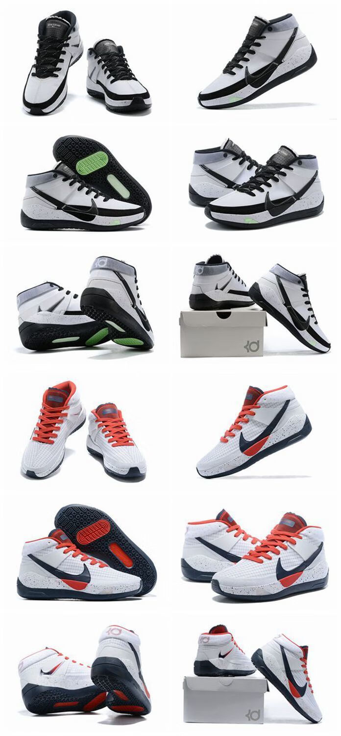 杜兰特13代篮球鞋男鞋女鞋kd13全掌双气垫实战靴耐磨防滑透气鞋 紫色