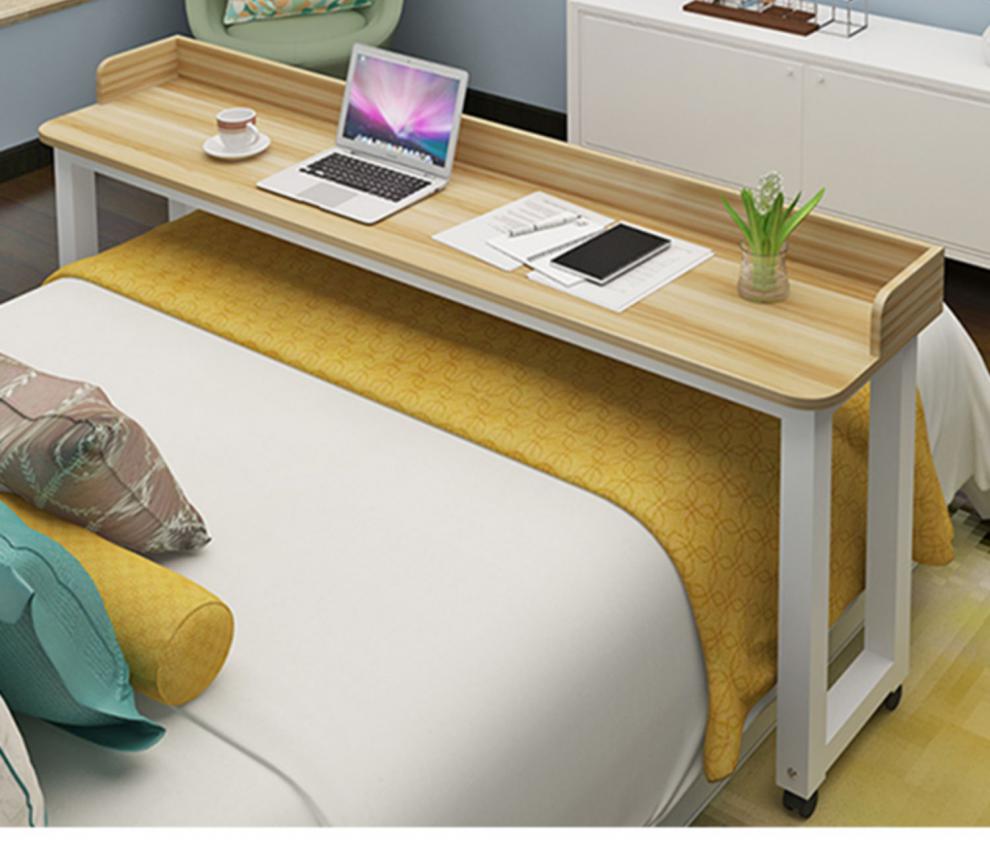 桌程潇同款跨床桌长条方形书桌卧室挂床前边床上用可移动式懒人桌子y