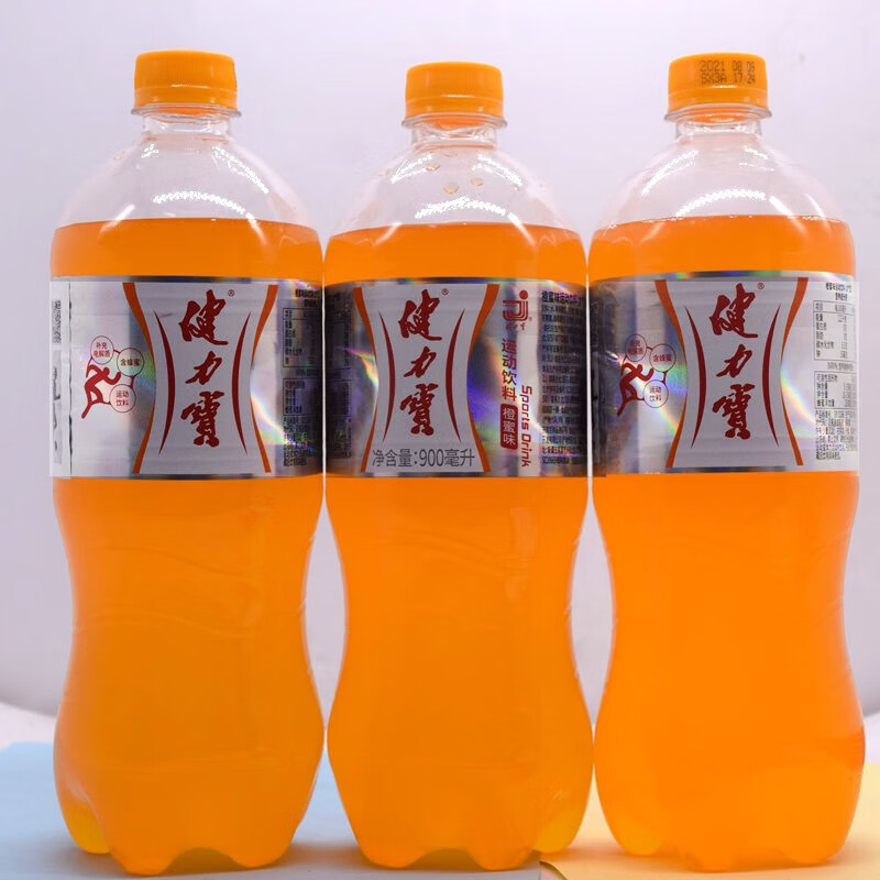 健力宝橙蜜味900ml瓶装运动饮料汽水果味怀旧夏季休闲聚会节日饮品橙