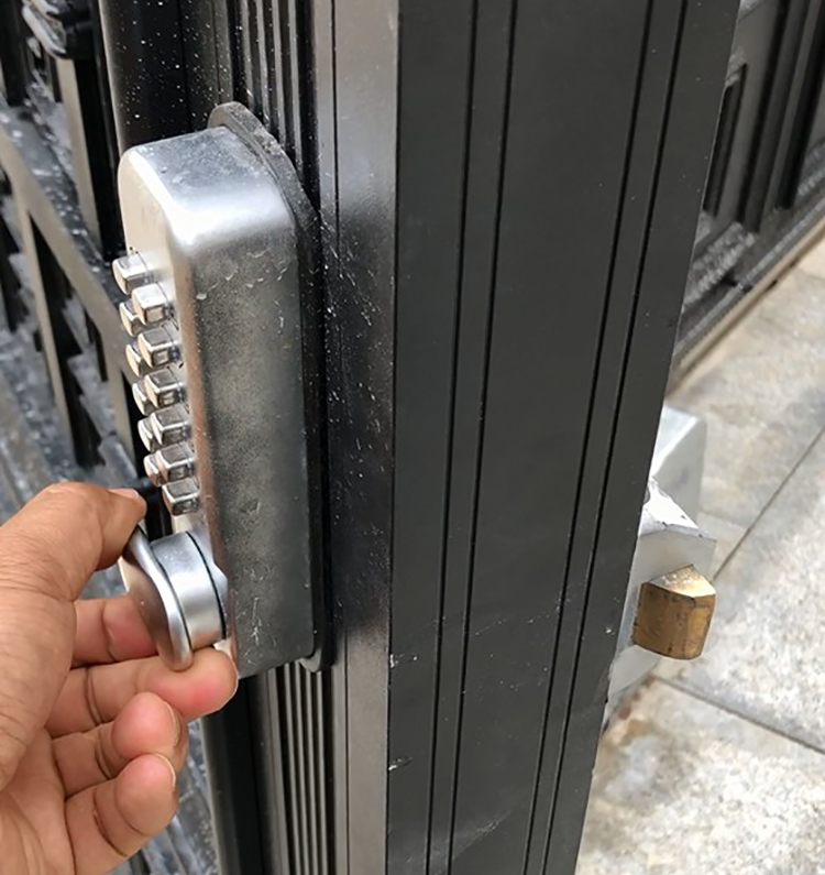 庭院门机械密码门锁大门锁密码锁防盗门铁门密码锁户外门锁 黑色 35