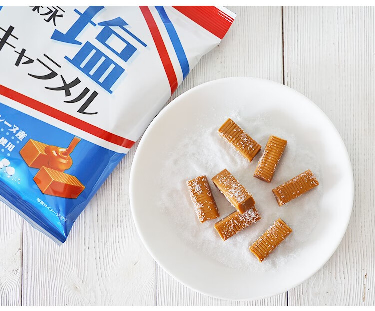 日本森永岩盐太妃糖海盐奶糖糖果白桃抹茶糖草莓糖喜糖软糖 甘露抹茶