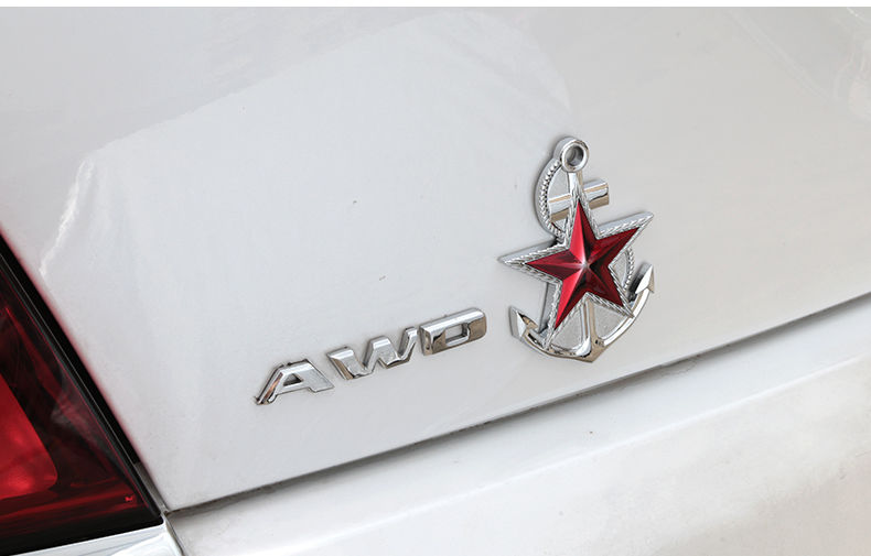 海军金属车贴车身尾门金属装饰贴船锚个性军迷车标挡刬痕遮挡个性船锚