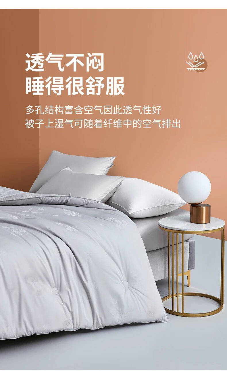 3m新雪丽被子80支提花全棉可机洗加厚保暖单双人被芯冬被春秋冬被 150