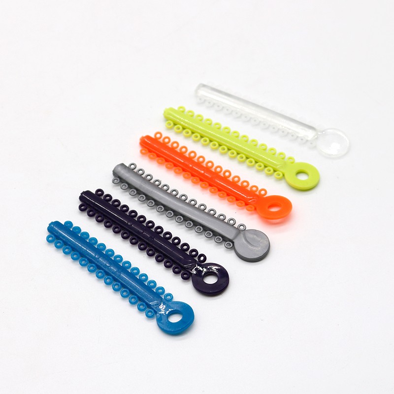 牙科正畸结扎圈橡皮圈结扎圈口腔正畸材料透明彩色 浅灰色 40支2f包
