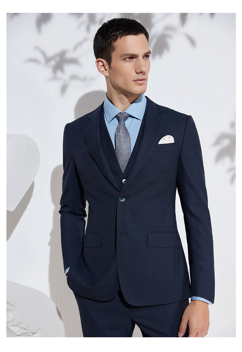 张若昀同款报喜鸟西装男士外套单上衣春季新款商务休闲羊毛正装西服