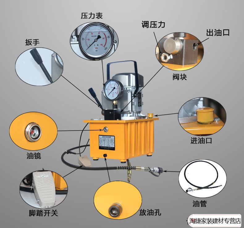 便攜式液壓泵超高壓電磁閥腳踏開關油壓站手動泵小型電動液壓油cp180