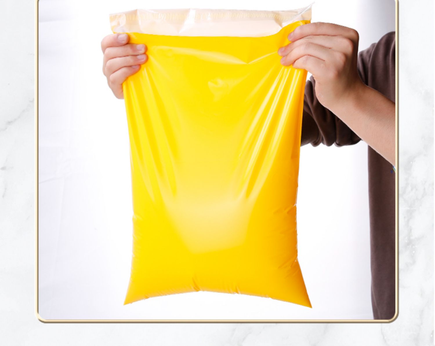 黄色加厚快递袋子物流袋定制袋快寄包装袋特价电商打包袋 柠檬黄17*30